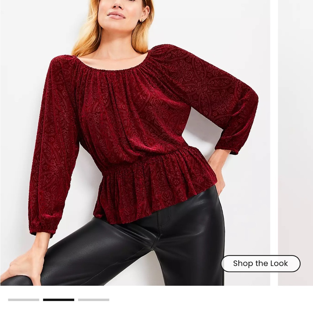 LOFT Rich Burgundy Blouse